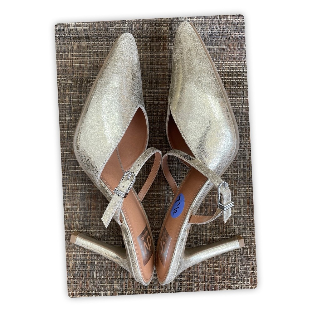 Dolce Vita Gold Metallic Ankle Strap Heels – Size 7.5 – NEW (No‎ Box)